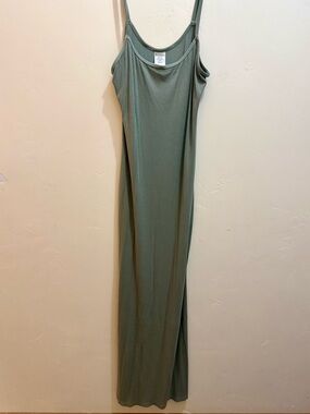 Classic Olive Green Slip Maxi Dress